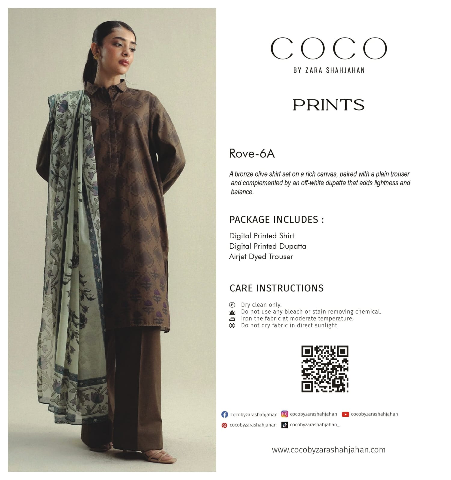 COCO BY ZARA SHAHJAHAN ROVE-6A 100% ORIGINAL