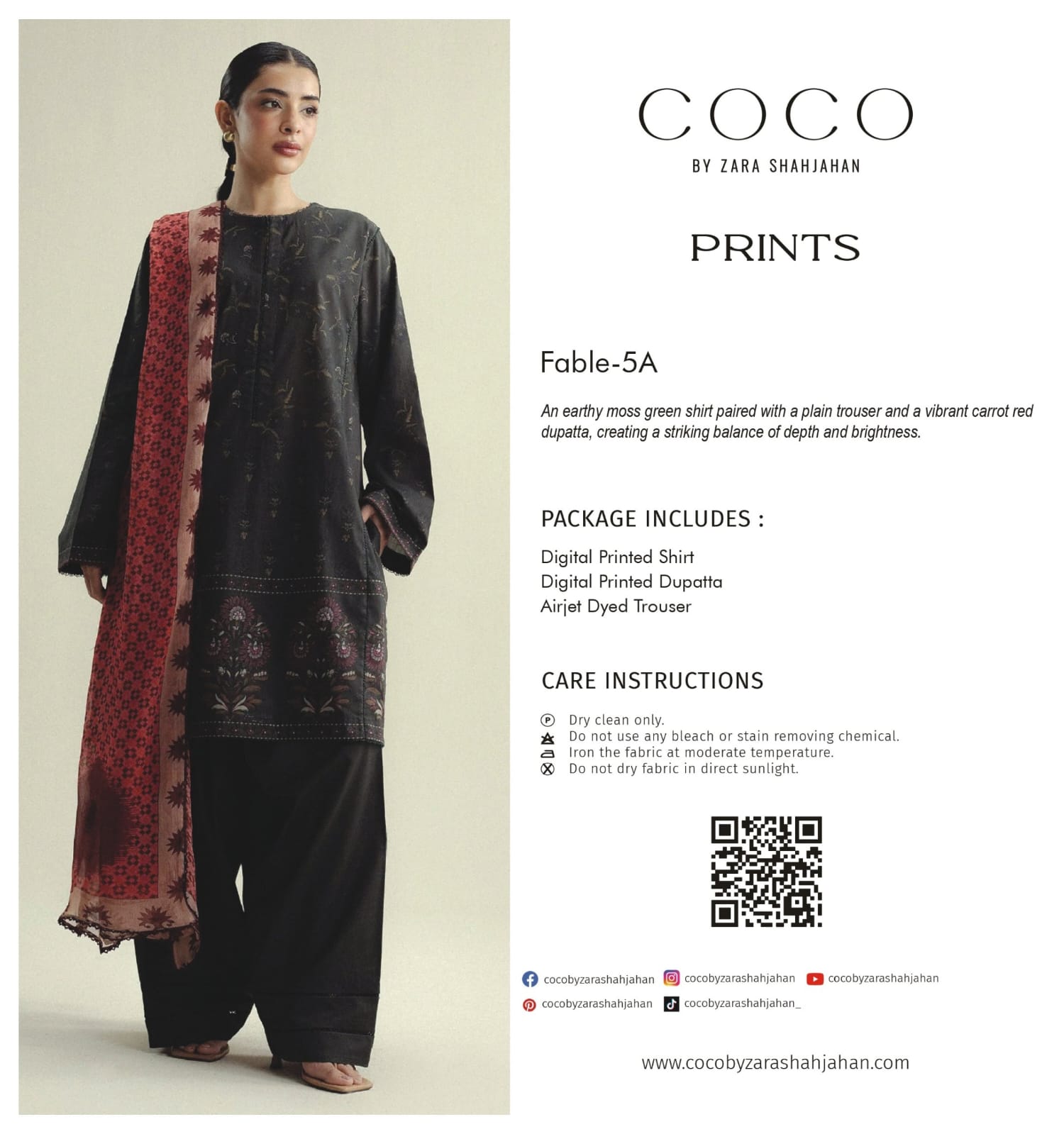 COCO BY ZARA SHAHJAHAN FABLE-5A 100% ORIGINAL