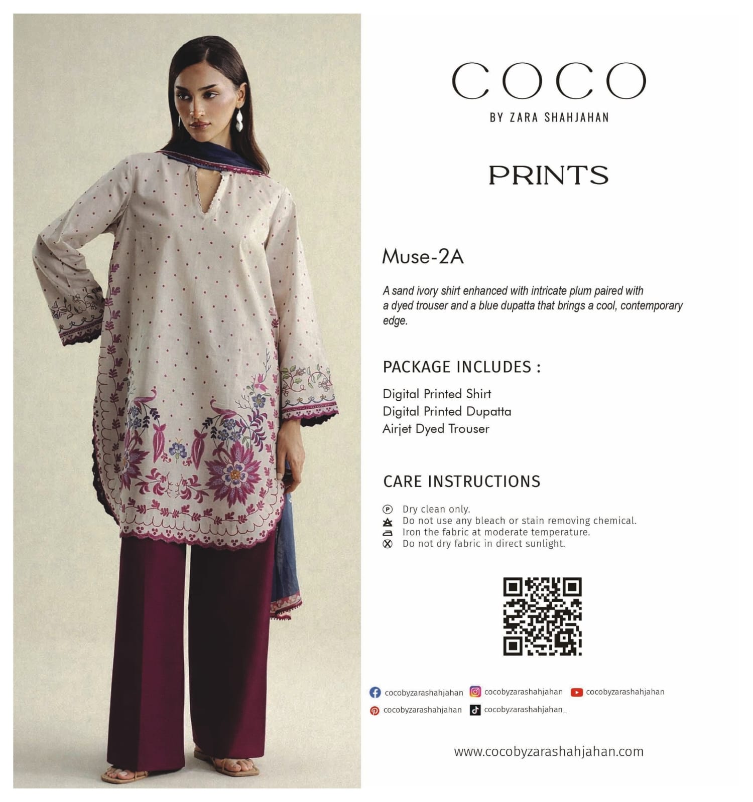 COCO BY ZARA SHAHJAHAN MUSE-2A 100% ORIGNAL